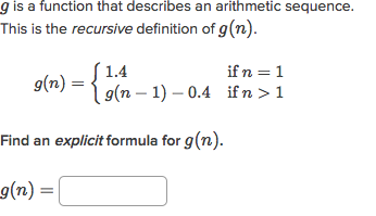 Recursive formulas for arithmetic sequences | Algebra (article 
