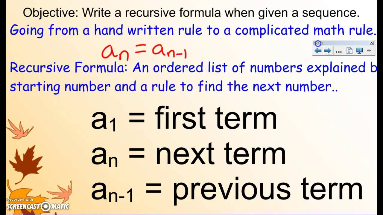 Try it yourself Recursive Formula for Arithmetic Sequence YouTube