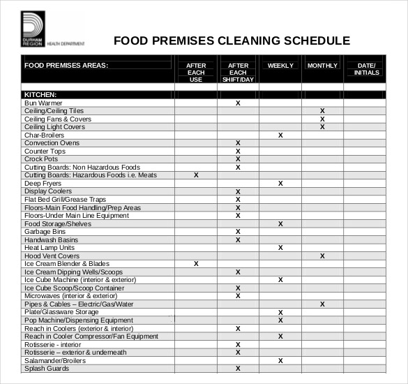 restaurant kitchen cleaning checklist pdf Yeni.mescale.co
