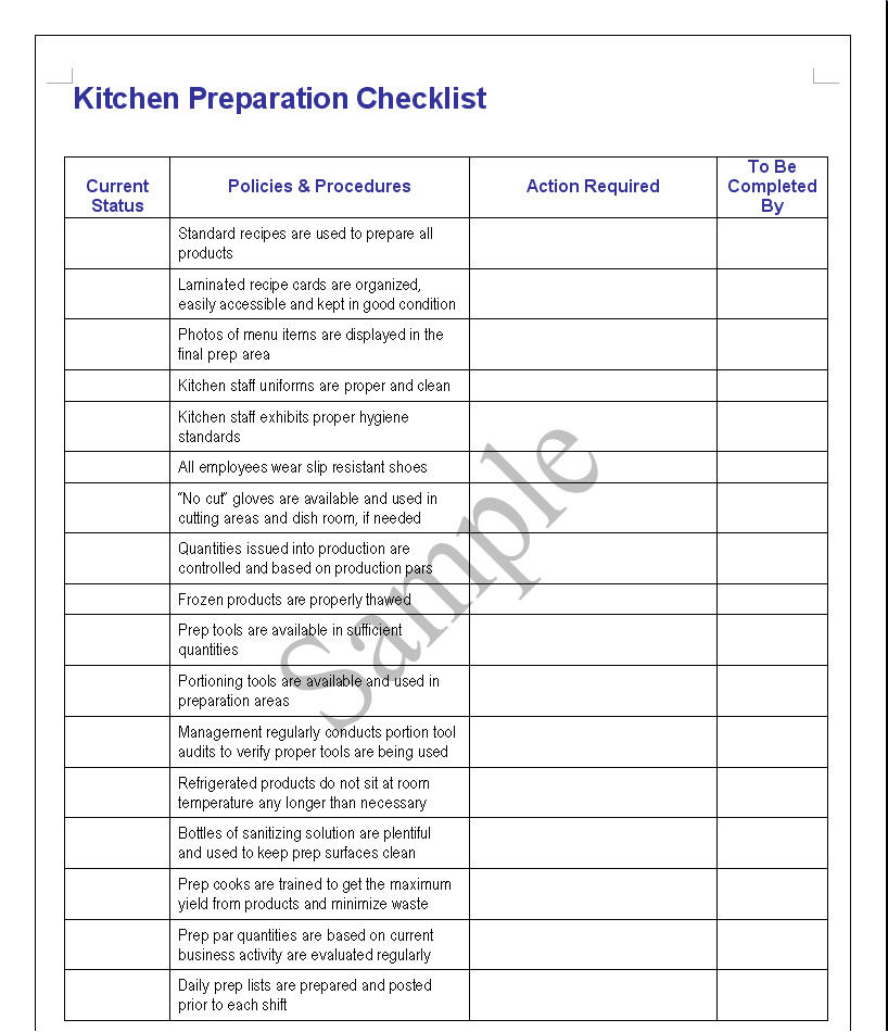 Industrial Kitchen Cleaning Checklist Fresh On Kitchen Inside 