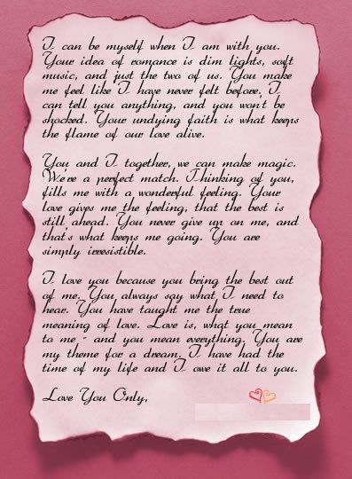 10 Romantic Love Letters For Him | http://stylishwife.com/2014/10 
