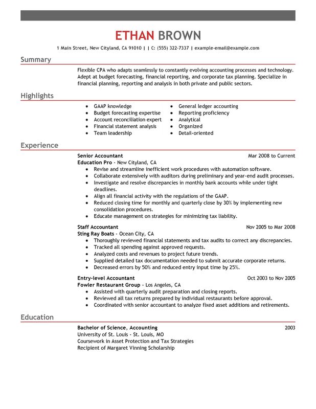 Accountant Resume Examples Created by Pros | MyPerfectResume