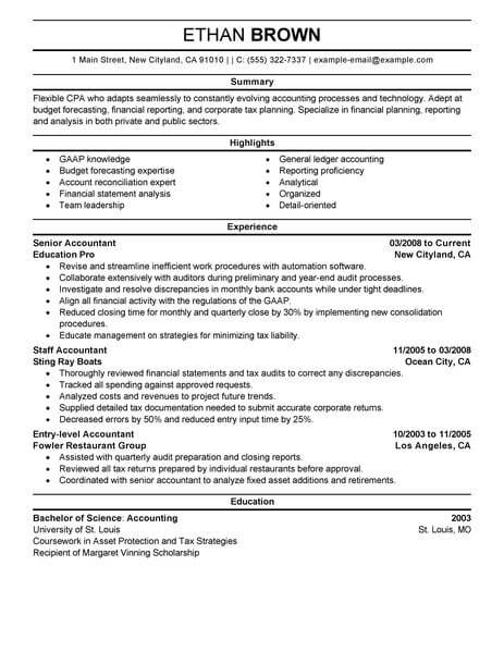 16 Amazing Accounting & Finance Resume Examples | LiveCareer