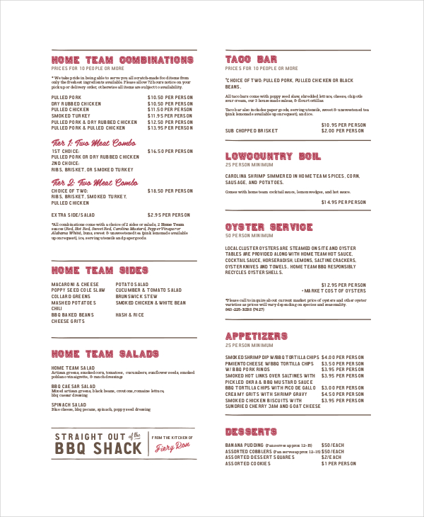 catering menu proposal template catering proposal template 9 free 