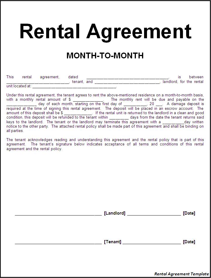 rental agreement free template tenant agreement template sample 