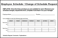 Pony Express: Schedule Change Request Form