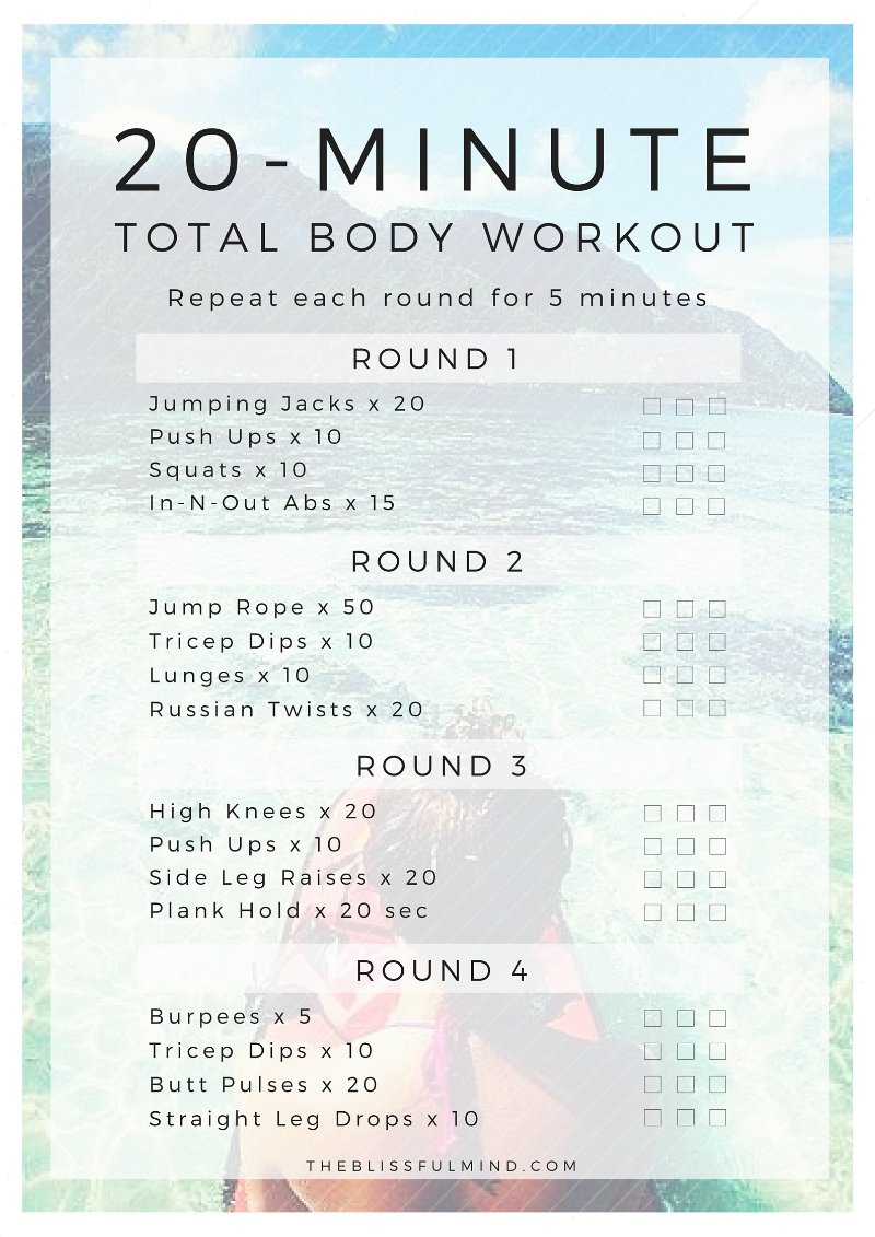 A Summer Workout Routine To Get Your Body Moving The Blissful Mind