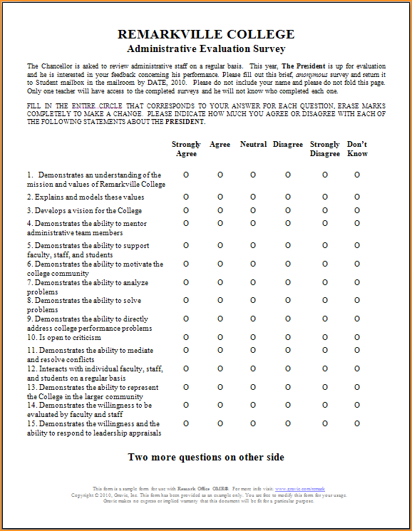 sample questionnaire survey Roho.4senses.co