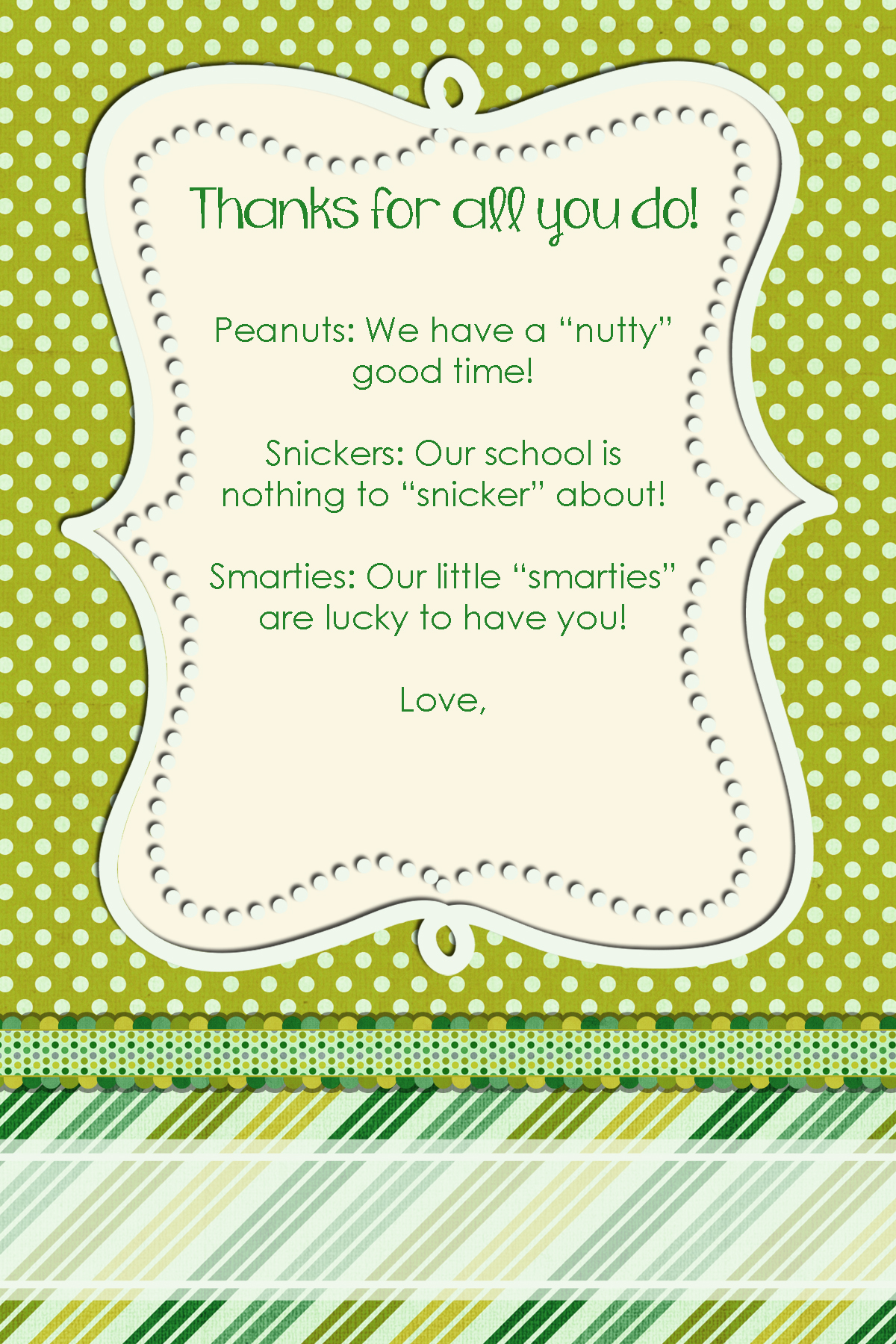 Candy Thank You Notes for Teachers & Staff | Squarehead Teachers
