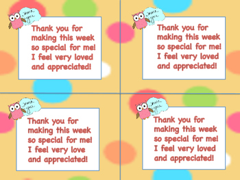 Teacher Appreciation Thank You Notes to Students From Teacher | TpT