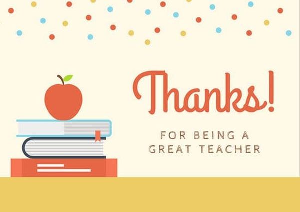 Thank You Note to Teacher from Parent & Thank you Letter to Teacher