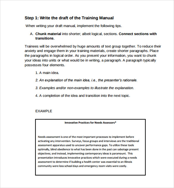 11+ Training Manual Samples – PDF | Sample Templates