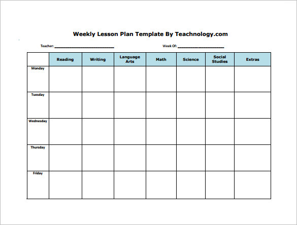 Weekly Lesson Plan Template – 10+ Free Sample, Example, Format 