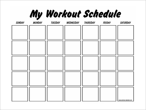 Workout Plan Template Workout Schedule Template 10 Free Word Excel 