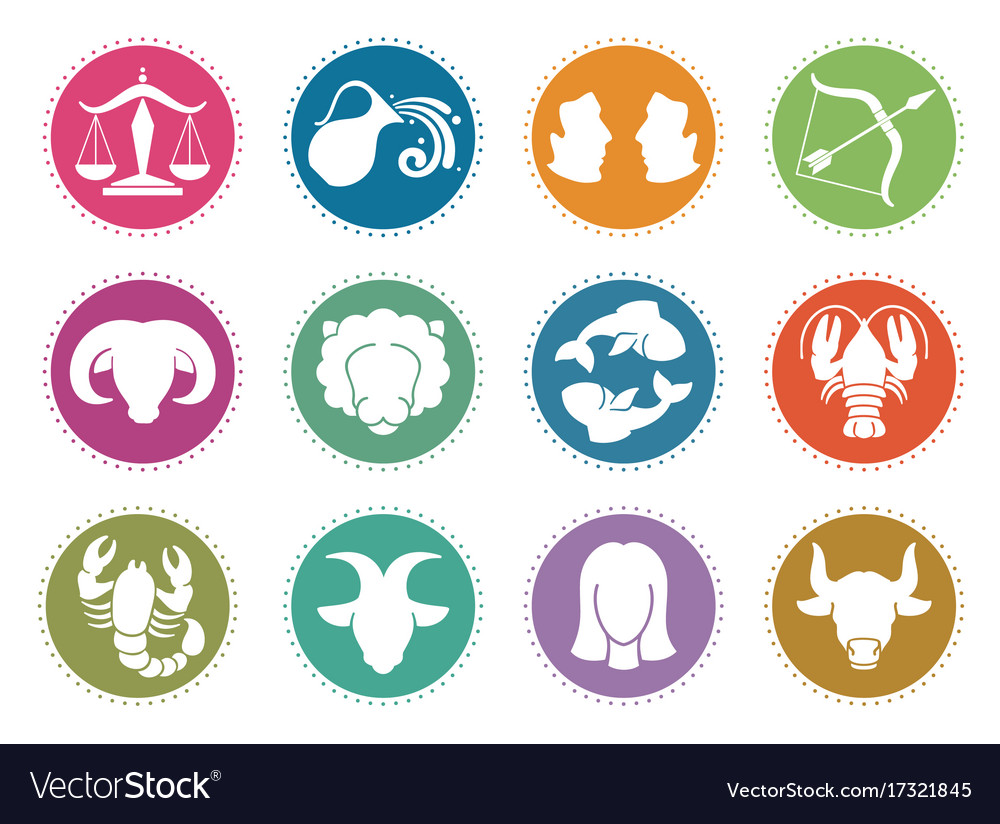 Horoscope zodiac signs astrology symbols Vector Image