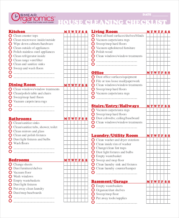 Checklist Template 19+ Free Word, Excel, PDF Documents Download 