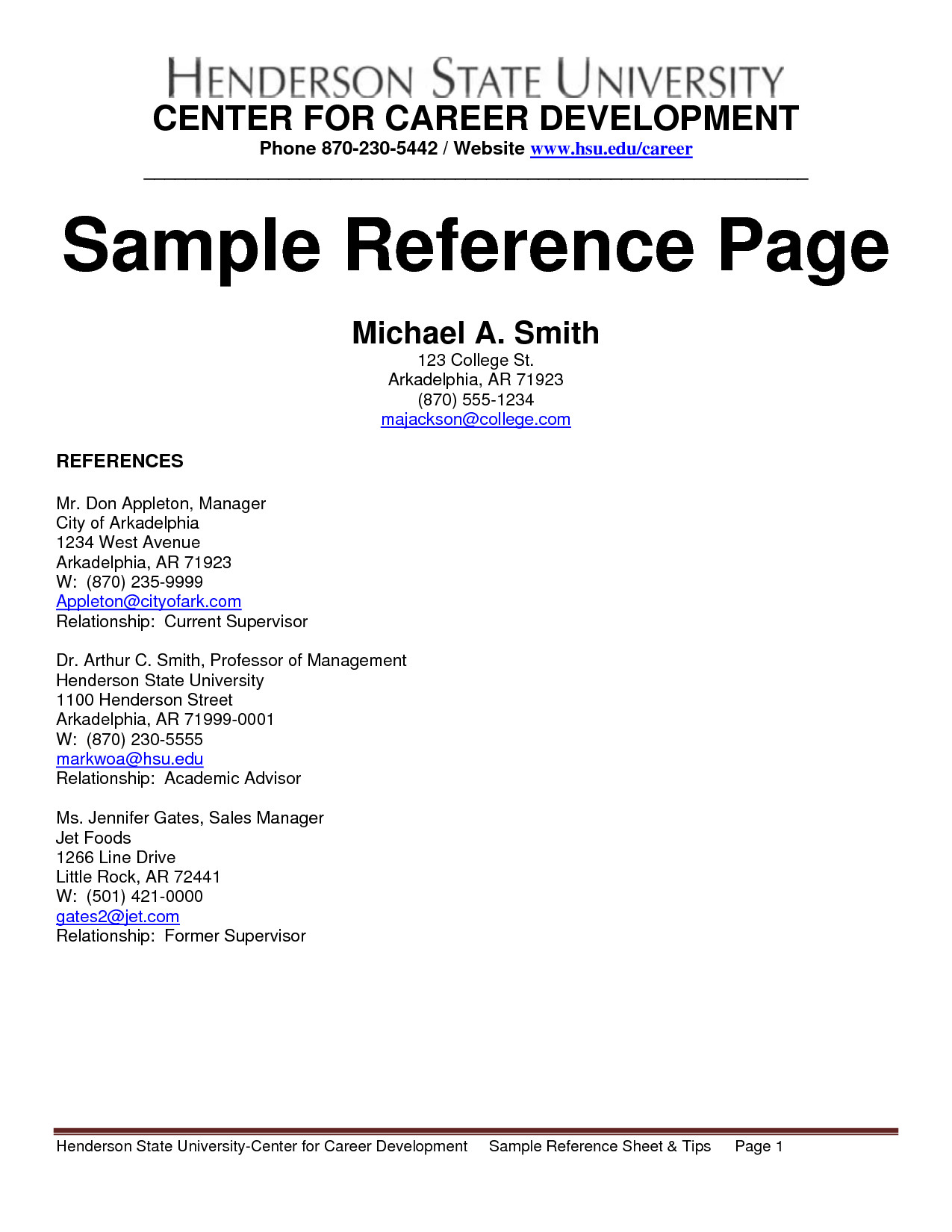 sample reference page Kleo.beachfix.co