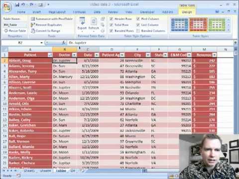 Excel Video 42 Table Design Tools YouTube
