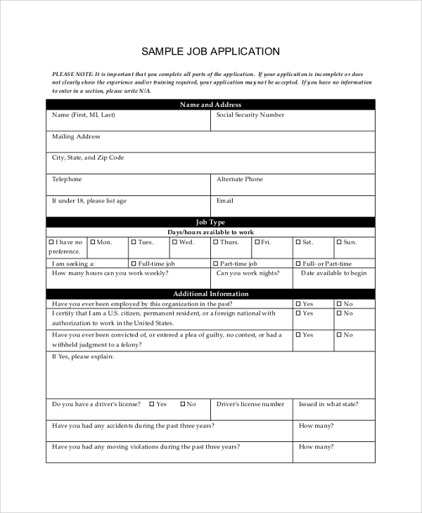 19+ Sample Forms | Sample Templates