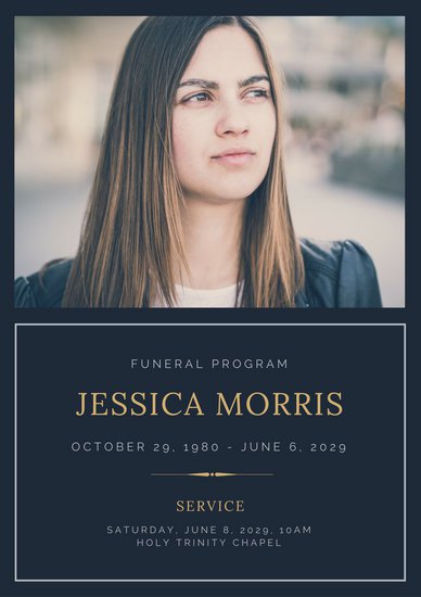 Customize 65+ Funeral Program templates online Canva