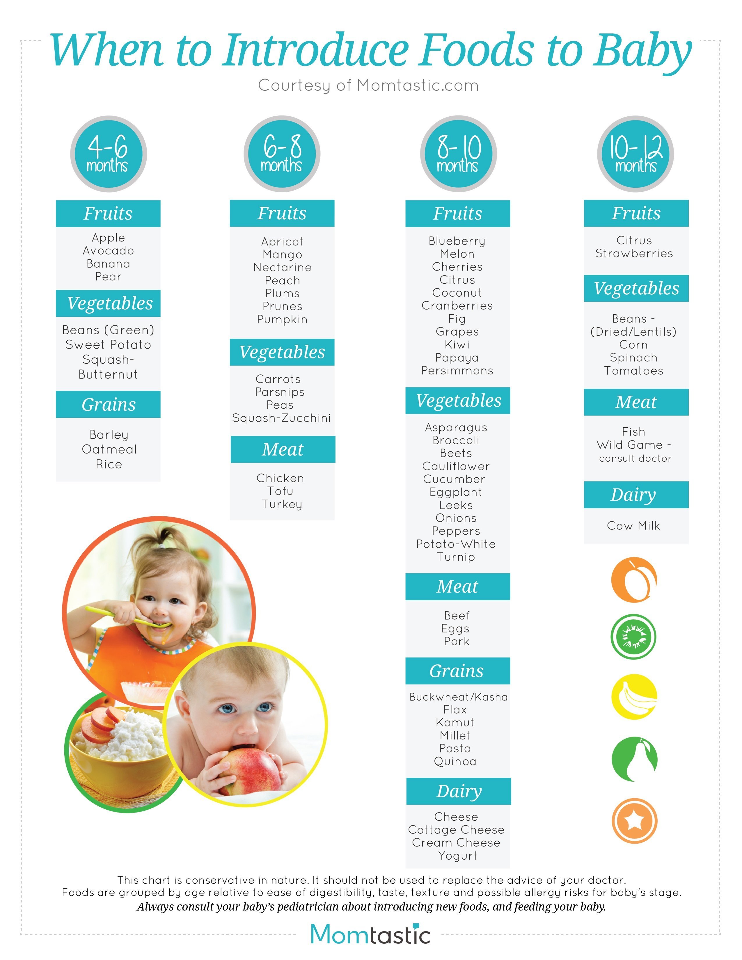 Gerber Food Chart For Babies | Foodstutorial.org