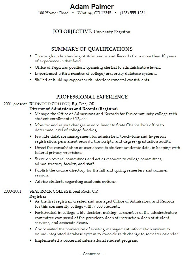 Sample High School Resume College Resume Examples For College 