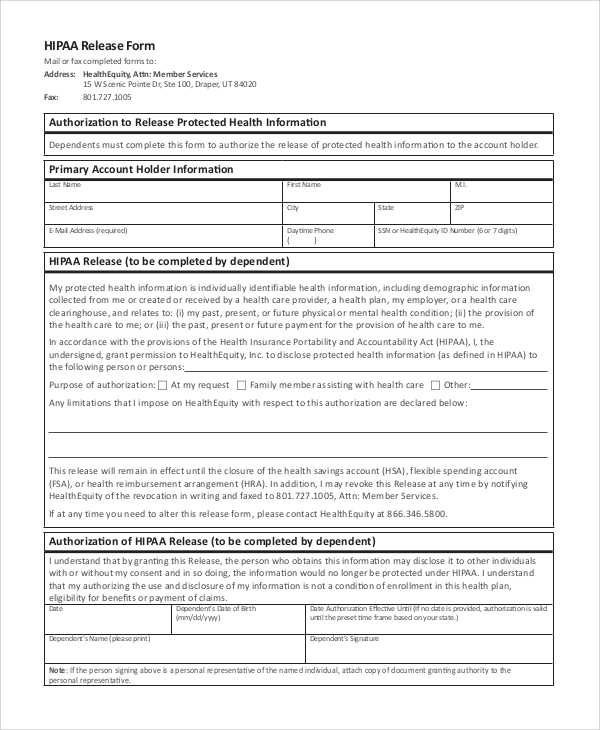 DIS100 Two Part Patient Disclosure Auth. HIPAA Form 8 1/2 x 11