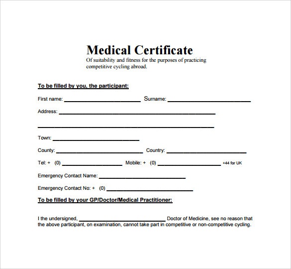 sickness certificate format Kleo.beachfix.co