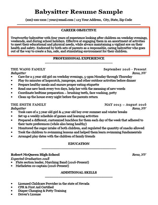 Resume Objective Examples for Students and Professionals | RC