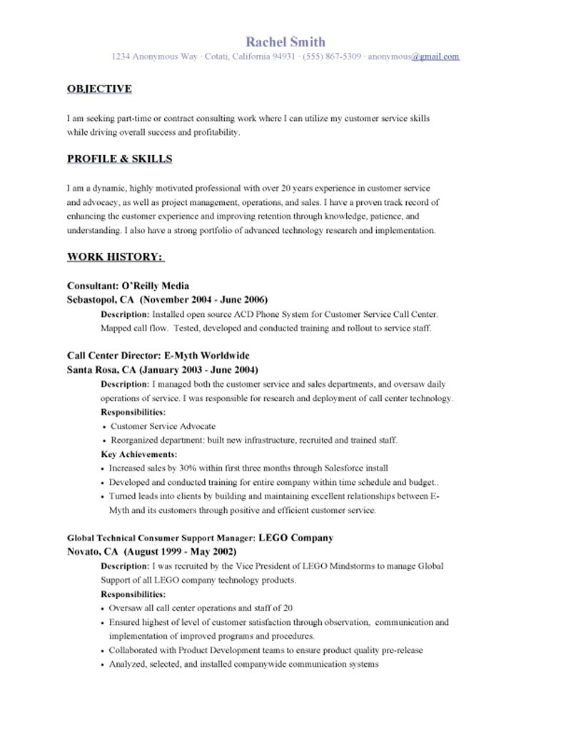 Resume Objectives Examples | Resume Template