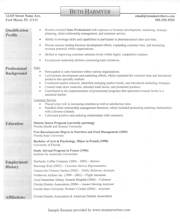 Sales Professional Resume Examples: Resumes for Sales Professionals