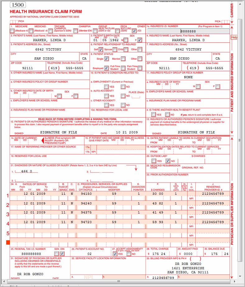 Hcfa 1500 Form Example Form : Resume Examples #qOlL70VZM3