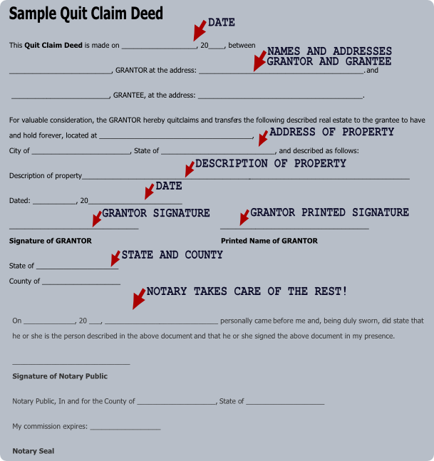 Sample Of Filled Out Quit Claim Deed Fill Online, Printable 