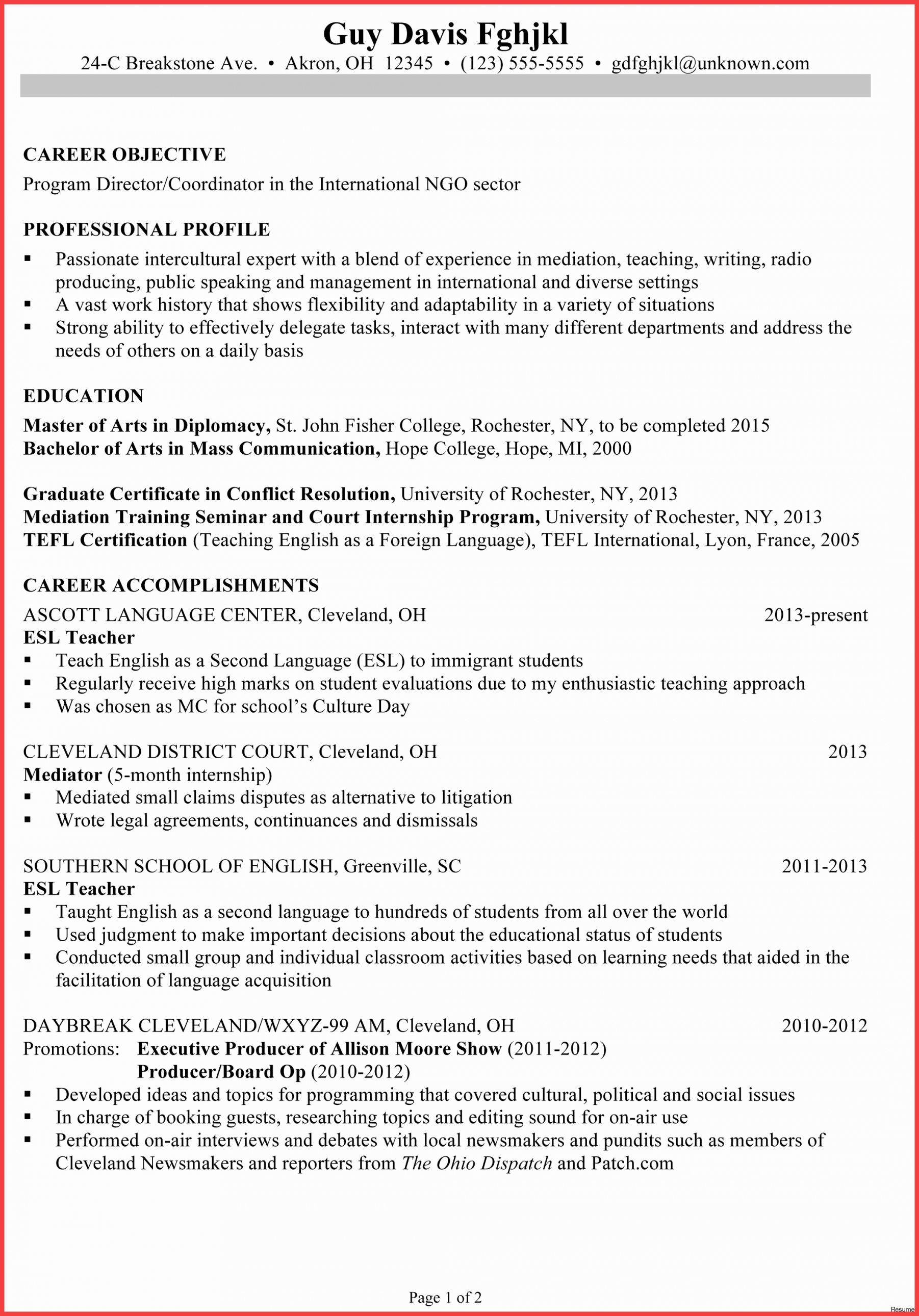 Resume For Second Job | musiccityspiritsandcocktail.com