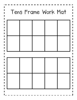 Tens Frame Work Mat for Addition and Subtraction by Cuddle Bugs 