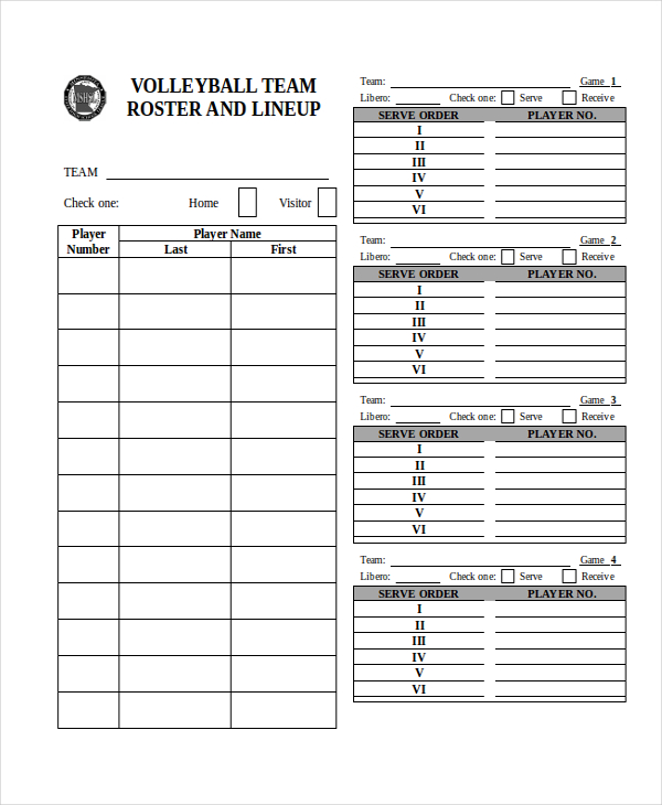 21+ Roster Form Templates 0 FreeSample, Example, Format | Free 